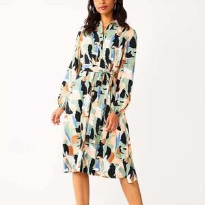 Nine West Multicolor Abstract Mini Dress Size XL